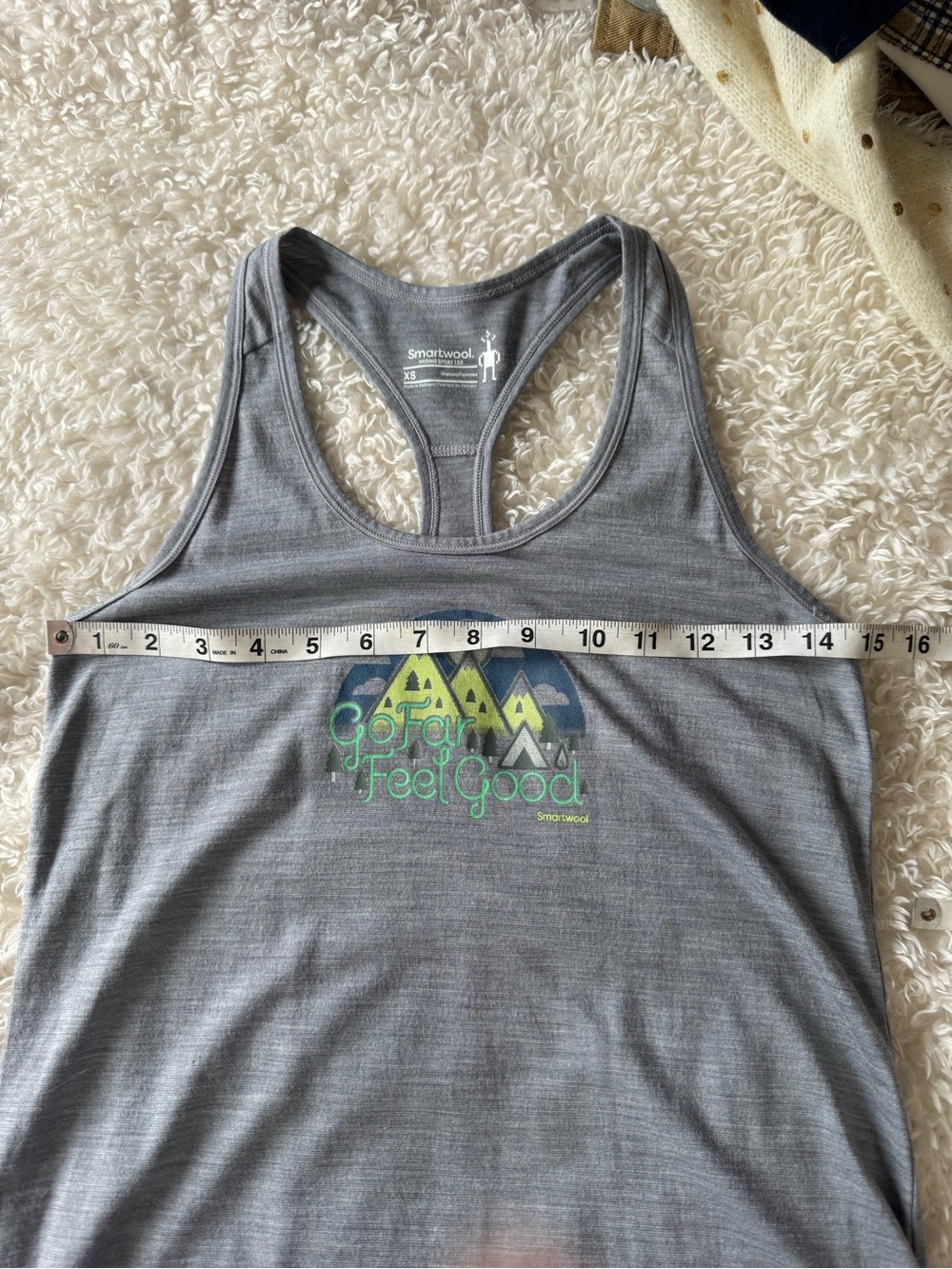 Smartwool Women's Merino Sport 150 "Go Far, Feel Good" Graphic Tank Top Size XS - Picture 5 of 8